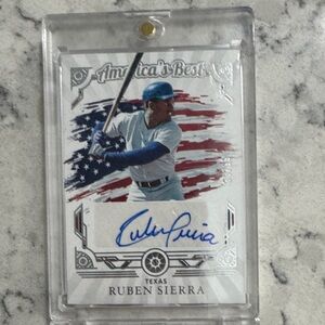 Panini America’s Best Ruben Sierra Autograph Card - Blue, White, Red